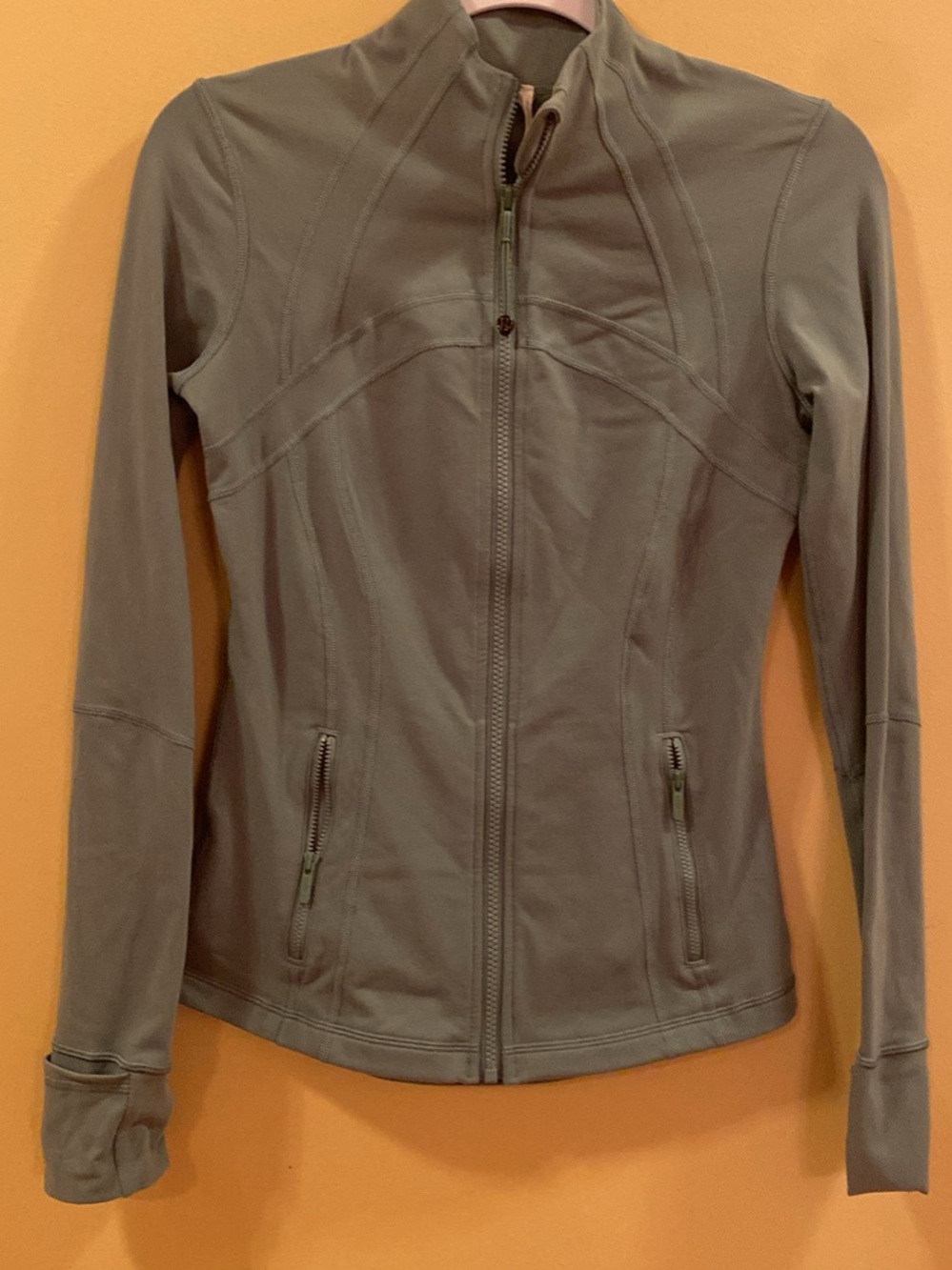 lululemon athletica Olive Gray Full-Zip Utility define Jacket
